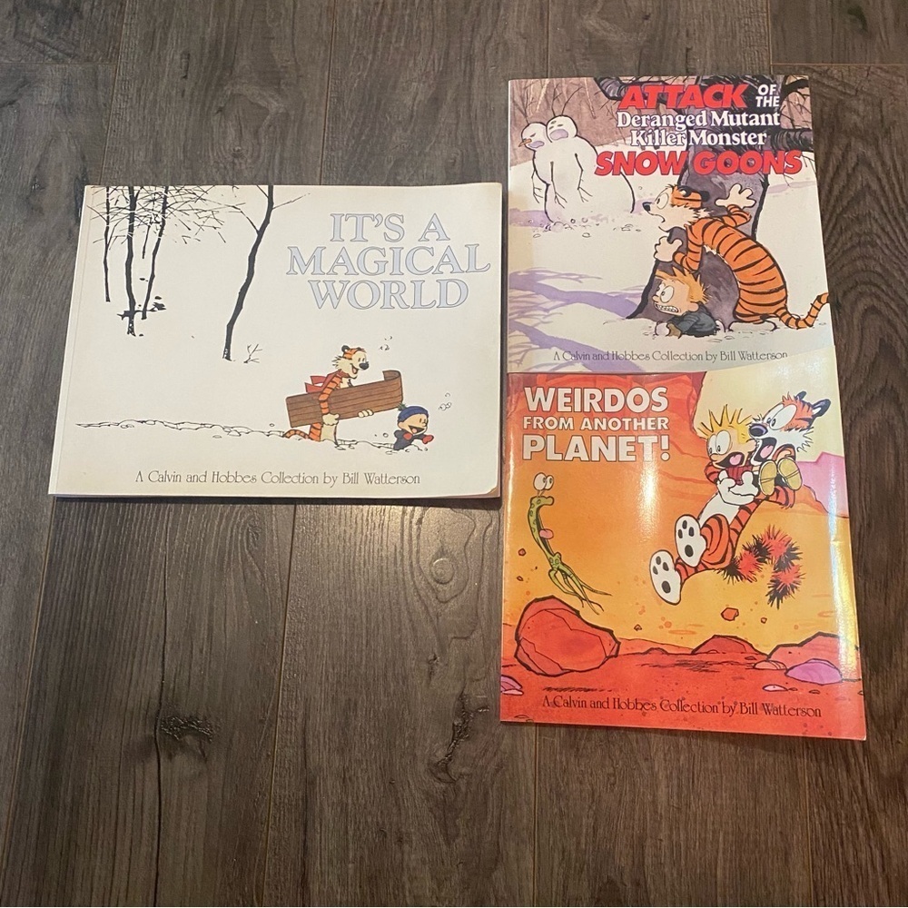 Vintage Calvin and Hobbes comic books Bill Waterson